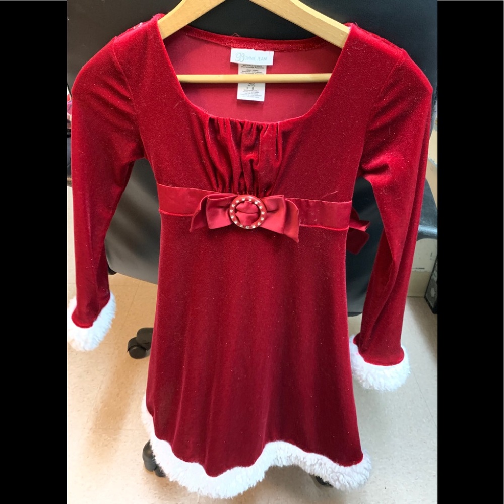 Red sparkling Santa dress